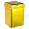 4.4 oz/125g Tin Mojo Yellow Hinged Cover CLOSEOUT