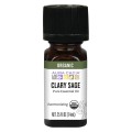 Clary Sage Harmonizing Pure Essential Oil Organic .25 fl oz (7.4 ml) Aura Cacia