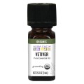 Vetiver Grounding Essential Oil Organic .25 fl oz (7.4 ml) Aura Cacia