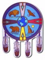 Stained Glass Decal Medicine Wheel Electrostatic Window Transparencies Native Visions/Lotus Brands