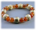 Karmalogy Lucky Karma Beads Carnelian Empowerment Wisdom Bracelet Zorbitz