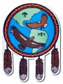 Stained Glass Decal Eagle & Condor Electrostatic Window Transparencies Native Visions/Lotus Brands