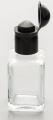 15ml(0.5 oz) Square Clear Glass Bottle with Black Roll-On Cap