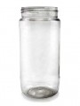 16 oz Plastic Round Spice Jar Clear PET 63mm with Red Dual Cap