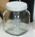 30.5 oz Square Honey Glass Jar with 89mm Gold Cap