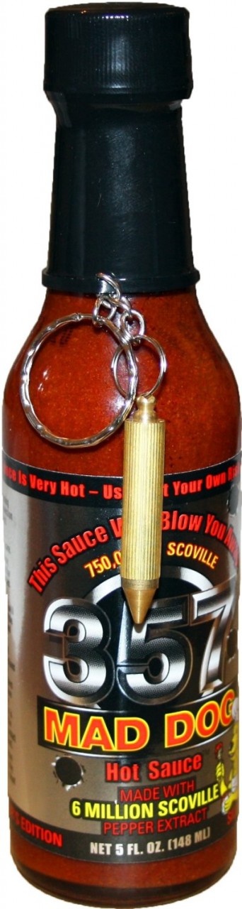 Mad Dog 357 Hot Sauce With Bullet Key Chain 750 000 Scoville Hu Collectors Silver Edition 5 Fl Oz