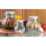 12 oz/32 oz/52 oz Pumpkin/Melon Shaped Glass Jar with Ceramic Wire Bale Hermetic Lock-Lid Top