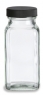 6 oz(180ml) Clear Glass Square Spice Jar with Sifter Shaker & Cap 6-CT