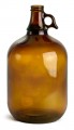128 oz/1 Gal Amber Glass Bottle Handle Jug with Cap