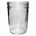 8 oz Tapered Jelly Mason Jars Plain Clear Glass x 12 (no lids)