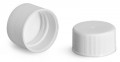 24/410 Plastic White Polypropylene Ribbed Lined Caps 24mm Neck