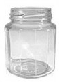 8 oz Glass Jar Round Multi Faceted Jelly Style with 63mm Lug Cap x 12