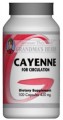 Cayenne Circulation Support 450 mg 100 Caps Grandma's Herbs