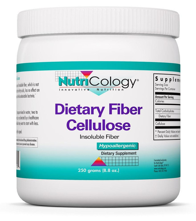 Dietary Fiber Cellulose Powder 250 grams (8.8 oz.),Nutricology,71394752170