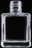 10 ml/15 ml (0.3 oz/0.5 oz) Square Clear Glass Bottle with Metal Roll-On & Cap