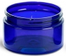 4 oz/125ml Cobalt Blue PET Plastic Straight Sided Round Jar 70/400 (Caps not included)