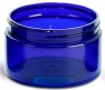 4 oz/125ml Cobalt Blue PET Plastic Straight Sided Round Jar 70/400 (Caps not included)