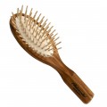 Hairbrush Olivewood Oval Handle with Pneumatic Wood Pins/Brushes #5117 Ambassador Brushes