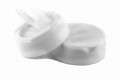 48mm Pour/Sift Dual Flapper White Plastic Cap with Foam Liner