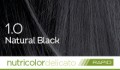 NutriColor Delicato Rapid Natural Black 1.0 Natural Permanent Hair Dye 4.5 oz(135ml) Bios Line BioKap