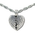 Winged Heart Diffuser Bracelet 7.5" Stainless Steel
