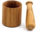 Natural Caramelized Bamboo Mortar & Pestle 3.25" Helen's Asian Kitchen