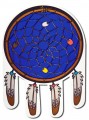 Stained Glass Decal Dreamcatcher Electrostatic Window Transparencies Native Visions/Lotus Brands