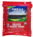 Pacific Sushi Nori Sheets Silver Grade Raw Untoasted Organic 10/50-Sheets Emerald Cove