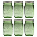 16 oz (Pint) Heritage Regular Mouth Mason Jars Spring Green Ball CLOSEOUT