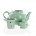 Dominion Porcelain Tea Pot 3-Cup with Built-In Infuser Old Amsterdam Porcelain Works 2709 Sea Foam