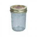 8 oz Quilted Crystal Jelly Mason Jars with Lids/Bands x 12 Ball