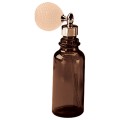 1 2/3 oz (50ml) Amber Glass Oil Bottle with Atomizer Top