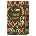 Peppermint & Licorice Herbal Tea 20 tea Sachets Pukka Organic