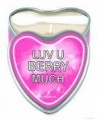 Edible Heart Massage Soy Oil Candle Love U Berry Much 4.7 oz Tin  Earthly Body