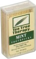 Mint Birchwood Toothpicks Tea Tree Oil Infused 100/Pack Tea Tree Therapy