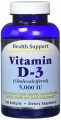 Vitamin D-3 (Cholecalciferol) 5000 IU 180 SoftGels Health Support CLOSEOUT SALE