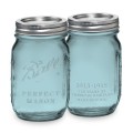 16 oz (Pint) Blue Vintage American Heritage Mason Jar Regular-Mouth Ball CLOSEOUT